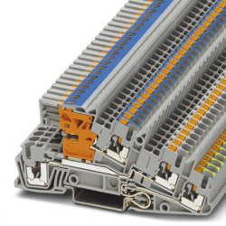 Protective conductor terminal, push-in connection, 0.14-4.0 mm², 24 A, 6 kV, gray, 3213941