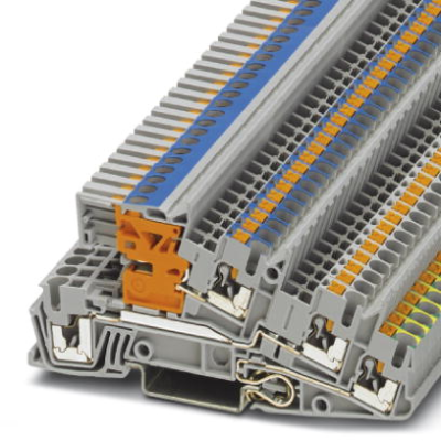 Protective conductor terminal, push-in connection, 0.14-4.0 mm², 24 A, 6 kV, gray, 3213941 - 1