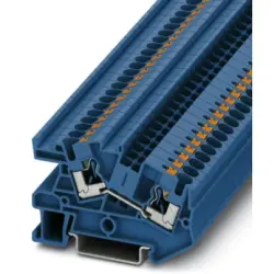 Installation terminal block, push-in connection, 0.2-6.0 mm², 2 pole, 32 A, 6 kV, blue, 3213971