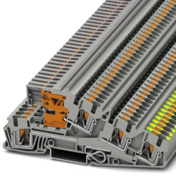 Protective conductor terminal, push-in connection, 0.2-6.0 mm², 28 A, 6 kV, gray, 3214048