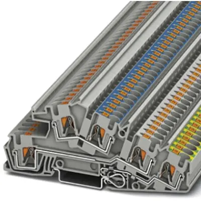 Protective conductor terminal, push-in connection, 0.2-6.0 mm², 28 A, 6 kV, gray, 3214049 - 1