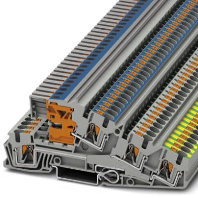 Protective conductor terminal, push-in connection, 0.2-6.0 mm², 28 A, 6 kV, gray, 3214047 - 1