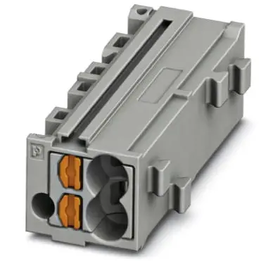 Shunting honeycomb, push-in connection, 0.14-2.5 mm², 1 pole, 17.5 A, 6 kV, gray, 3270302 - 1