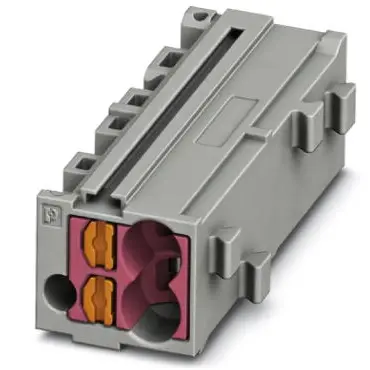 Shunting honeycomb, push-in connection, 0.14-2.5 mm², 1 pole, 17.5 A, 6 kV, gray, 3270438 - 1