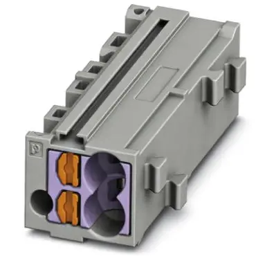 Shunting honeycomb, push-in connection, 0.14-2.5 mm², 1 pole, 17.5 A, 6 kV, gray, 3270435 - 1