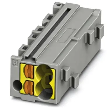 Shunting honeycomb, push-in connection, 0.14-2.5 mm², 1 pole, 17.5 A, 6 kV, gray, 3270437 - 1