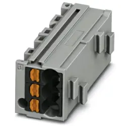 Shunting honeycomb, push-in connection, 0.14-2.5 mm², 1 pole, 17.5 A, 6 kV, black/gray, 3270424