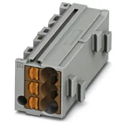 Shunting honeycomb, push-in connection, 0.14-2.5 mm², 1 pole, 17.5 A, 6 kV, gray, 3270423