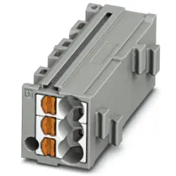 Shunting honeycomb, push-in connection, 0.14-2.5 mm², 1 pole, 17.5 A, 6 kV, gray, 3270301