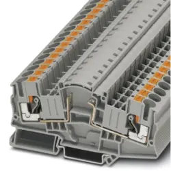 Component terminal block, push-in connection, 0.5-10 mm², 2 pole, 30 A, 6 kV, gray, 3035687