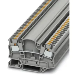 Through terminal block, push-in connection, 0.2-6.0 mm², 2 pole, 32 A, 6 kV, gray, 3212141