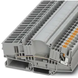 Through terminal block, push-in connection, 0.5-10 mm², 2 pole, 30 A, 6 kV, gray, 3212301