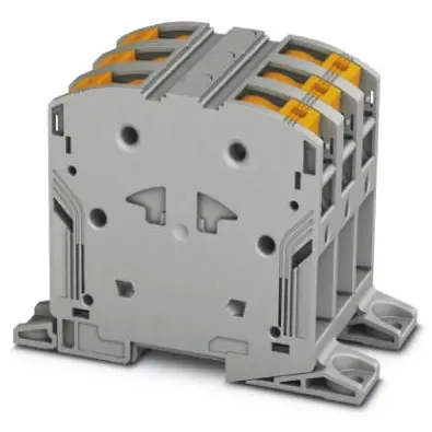 High current terminal, plug-in connection, 10-70 mm², 6 pole, 150 A, 8 kV, gray, 3260057 - 1