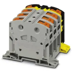 High current terminal, plug-in connection, 25-95 mm², 4 pole, 232 A, 8 kV, black, 3260128
