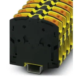 High current terminal, plug-in connection, 25-95 mm², 1 pole, 232 A, 8 kV, yellow/black, 3260139