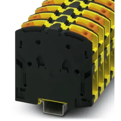 High current terminal, plug-in connection, 25-95 mm², 1 pole, 232 A, 8 kV, yellow/black, 3260139 - 1