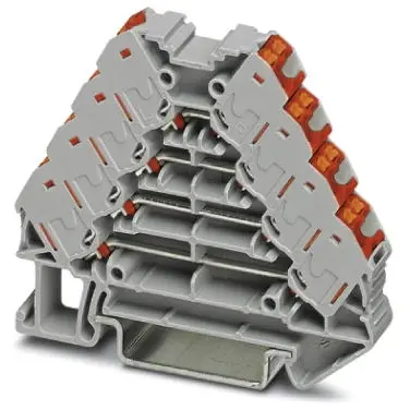 Shunting distributor, push-in connection, 0.14-2.5 mm², 2 pole, 10 A, 6 kV, gray, 3270121 - 1