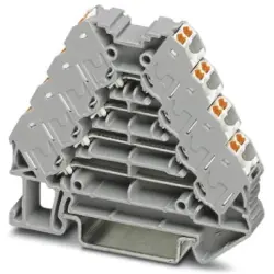 Shunting distributor, push-in connection, 0.14-2.5 mm², 2 pole, 10 A, 6 kV, gray, 3270115