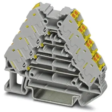 Shunting distributor, push-in connection, 0.14-2.5 mm², 2 pole, 10 A, 6 kV, gray, 3270123 - 1
