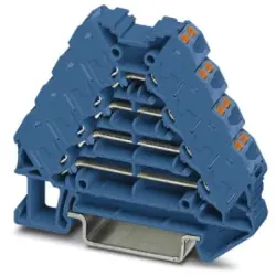 Shunting distributor, push-in connection, 0.14-2.5 mm², 2 pole, 10 A, 6 kV, blue, 3270118
