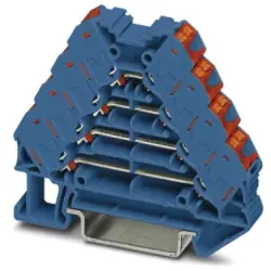 Shunting distributor, push-in connection, 0.14-2.5 mm², 2 pole, 10 A, 6 kV, blue, 3270120