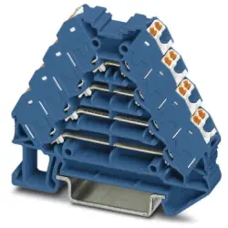 Shunting distributor, push-in connection, 0.14-2.5 mm², 2 pole, 10 A, 6 kV, blue, 3270119