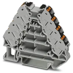 Potential distributor, push-in connection, 0.14-2.5 mm², 2 pole, 17.5 A, 4 kV, black/gray, 3270125