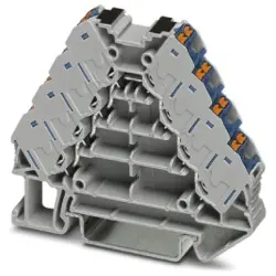 Potential distributor, push-in connection, 0.14-2.5 mm², 2 pole, 17.5 A, 4 kV, gray, 3270247
