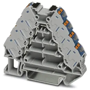 Potential distributor, push-in connection, 0.14-2.5 mm², 2 pole, 17.5 A, 4 kV, gray, 3270247 - 1