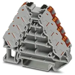 Potential distributor, push-in connection, 0.14-2.5 mm², 2 pole, 17.5 A, 4 kV, gray, 3270246