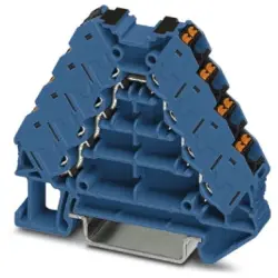 Potential distributor, push-in connection, 0.14-2.5 mm², 2 pole, 17.5 A, 4 kV, black/blue, 3270126