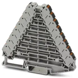 Shunting distributor, push-in connection, 0.14-2.5 mm², 2 pole, 8 A, 4 kV, black/gray, 1061722