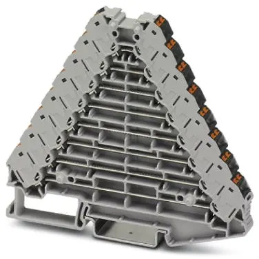 Shunting distributor, push-in connection, 0.14-2.5 mm², 2 pole, 8 A, 4 kV, black/gray, 1061722 - 1