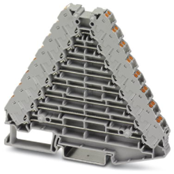 Shunting distributor, push-in connection, 0.14-2.5 mm², 2 pole, 8 A, 4 kV, gray, 3270140
