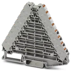 Shunting distributor, push-in connection, 0.14-2.5 mm², 2 pole, 8 A, 4 kV, gray, 1061721