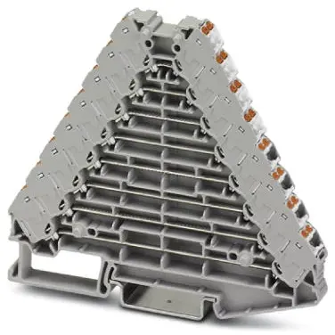 Shunting distributor, push-in connection, 0.14-2.5 mm², 2 pole, 8 A, 4 kV, gray, 1061721 - 1