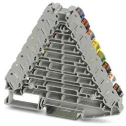 Shunting distributor, push-in connection, 0.14-2.5 mm², 2 pole, 8 A, 4 kV, gray, 3270230