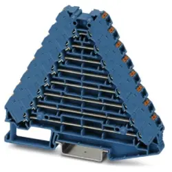 Shunting distributor, push-in connection, 0.14-2.5 mm², 2 pole, 8 A, 4 kV, blue, 3270136