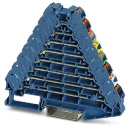 Shunting distributor, push-in connection, 0.14-2.5 mm², 2 pole, 8 A, 4 kV, blue, 1049773