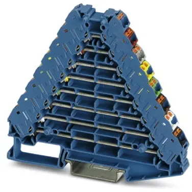 Shunting distributor, push-in connection, 0.14-2.5 mm², 2 pole, 8 A, 4 kV, blue, 1049773 - 1