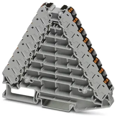 Potential distributor, push-in connection, 0.14-2.5 mm², 2 pole, 17.5 A, 4 kV, black/gray, 3270142 - 1
