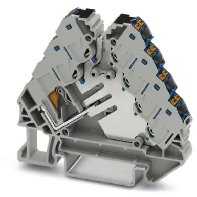 Potential distributor, push-in connection, 0.14-2.5 mm², 2 pole, 17.5 A, 4 kV, gray, 3270221 - 1