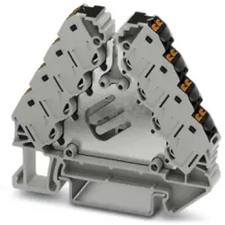 Potential distributor, push-in connection, 0.14-2.5 mm², 2 pole, 17.5 A, 4 kV, black/gray, 3270157
