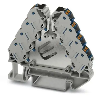 Potential distributor, push-in connection, 0.14-2.5 mm², 2 pole, 17.5 A, 4 kV, gray, 3270223 - 1