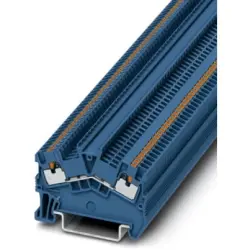 Through terminal block, push-in connection, 0.14-1.5 mm², 1 pole, 17.5 A, 6 kV, blue, 3214550