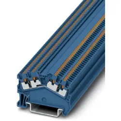 Through terminal block, push-in connection, 0.14-1.5 mm², 4 pole, 17.5 A, 6 kV, blue, 3214631