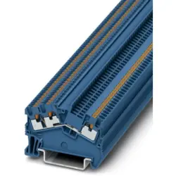 Through terminal block, push-in connection, 0.14-1.5 mm², 3 pole, 17.5 A, 6 kV, blue, 3214592