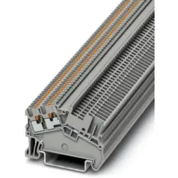 Through terminal block, push-in connection, 0.14-1.5 mm², 1 pole, 17.5 A, 6 kV, gray, 3214709