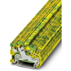 Protective conductor terminal, push-in connection, 0.14-1.5 mm², 1 pole, 6 kV, yellow/green, 3214725