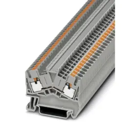 Through terminal block, push-in connection, 0.14-4.0 mm², 2 pole, 24 A, 8 kV, gray, 3211799